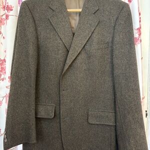 Jos. A. Bank Men’s Dark Brown Wool Herringbone Blazer